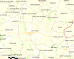 Map commune FR insee code 32208